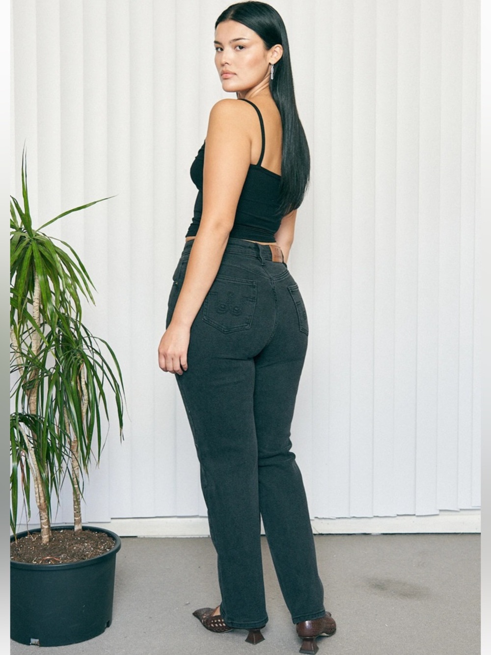 Fashion Brand Company Nap Jeans For Big Butts Black Denim